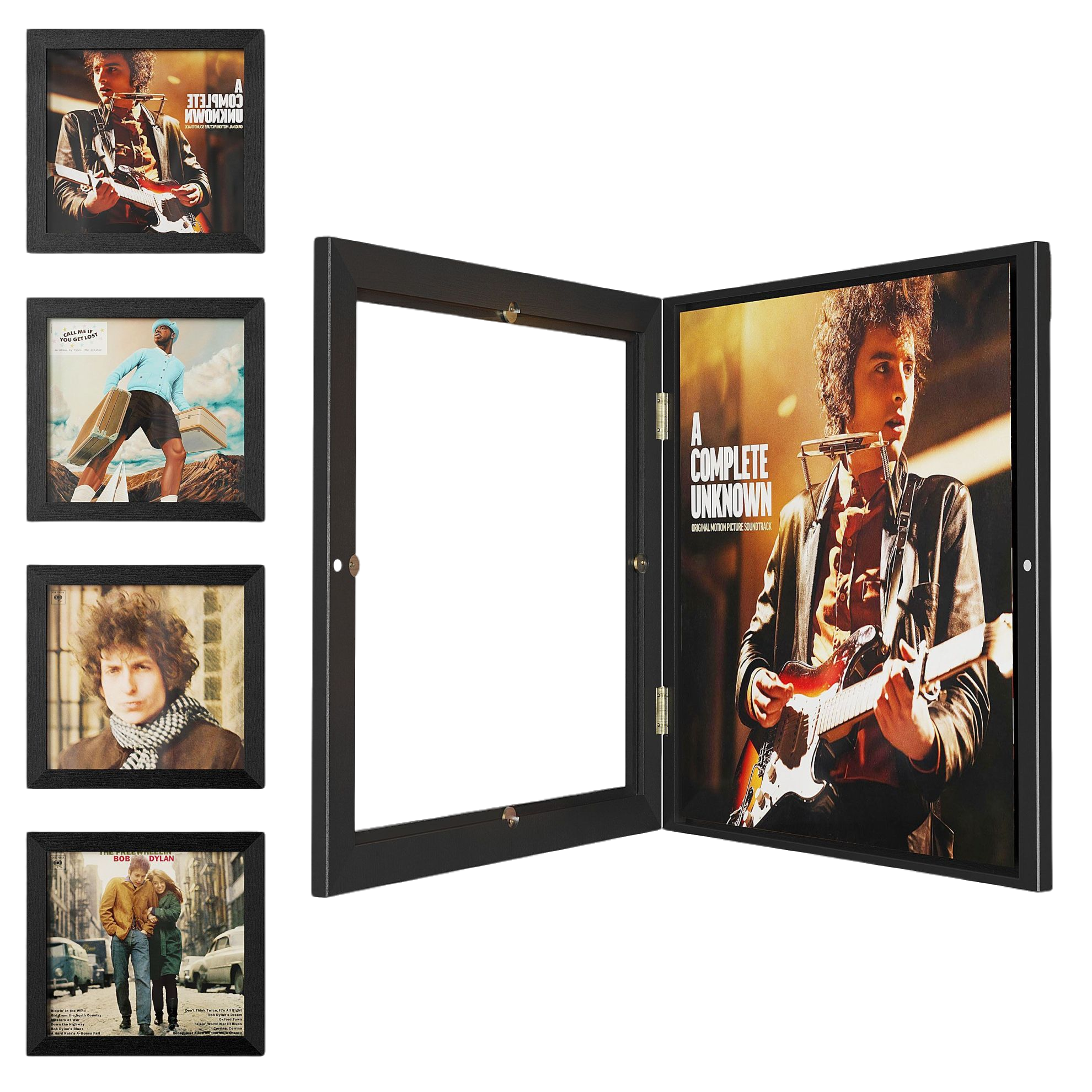 4 Pack Vinyl Record Frame Black