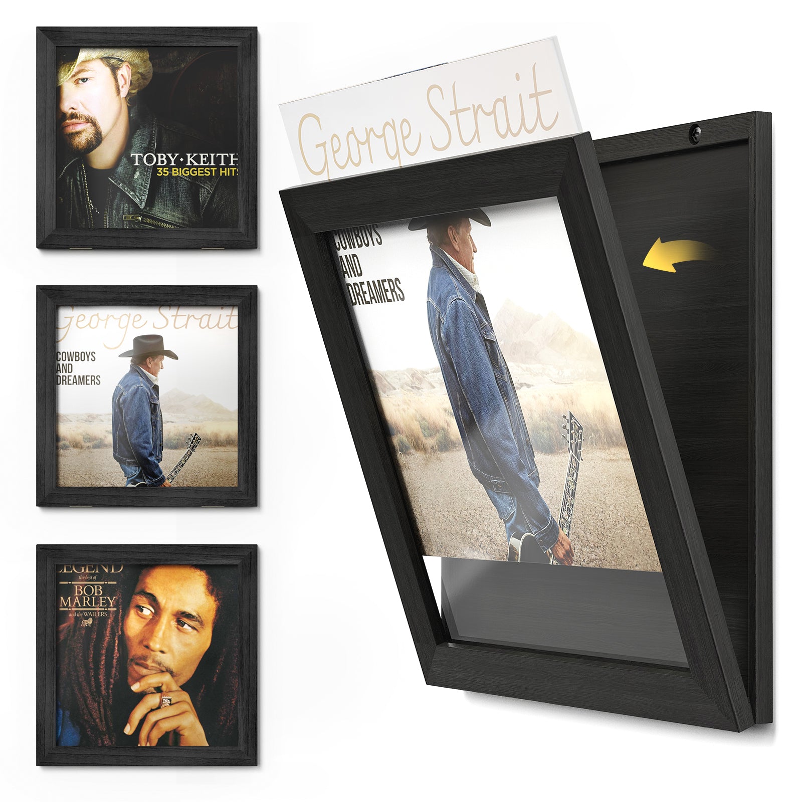 Honiway 3-Pack Album Frames for Vinyl Records Display
