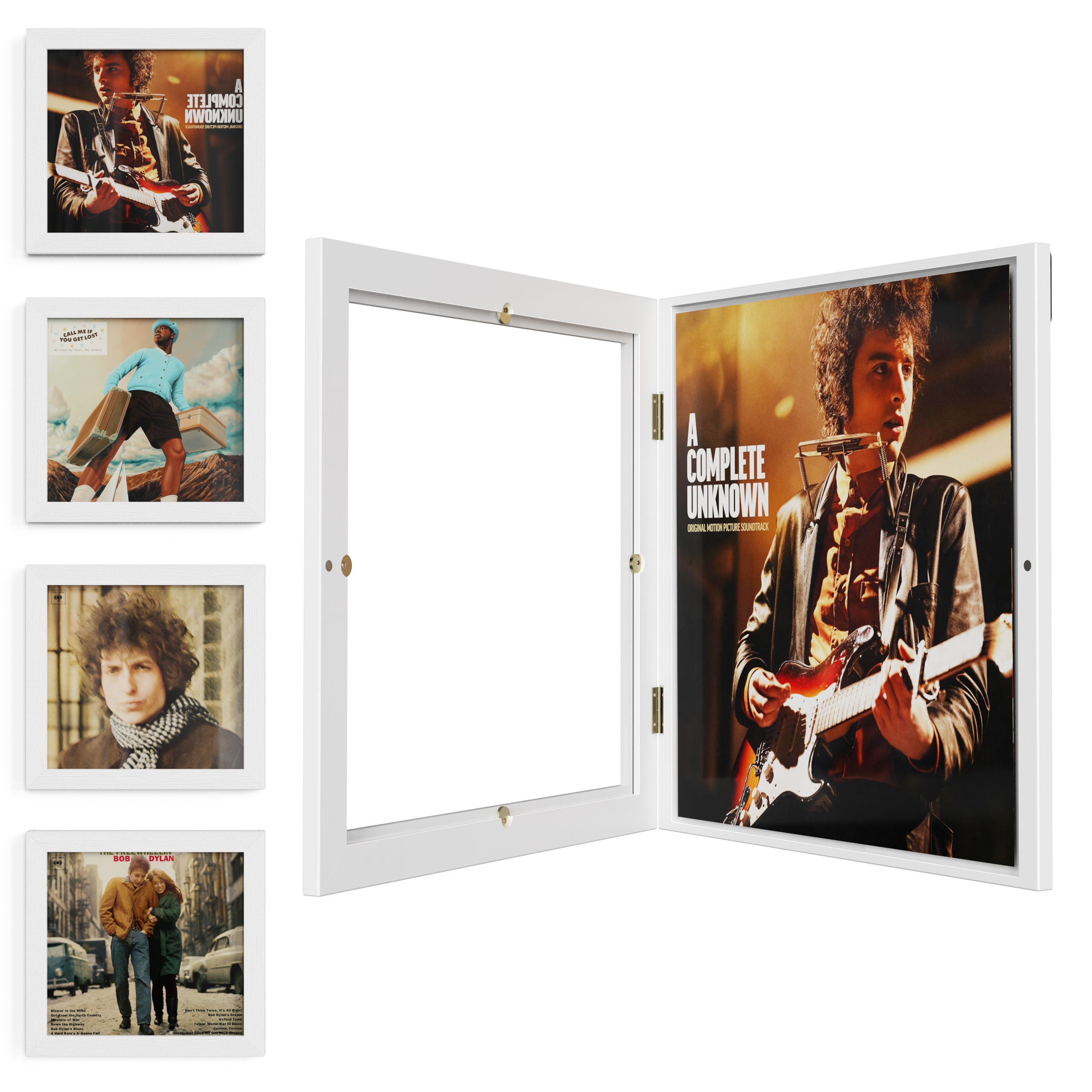 4 Pack Vinyl Record Frame White