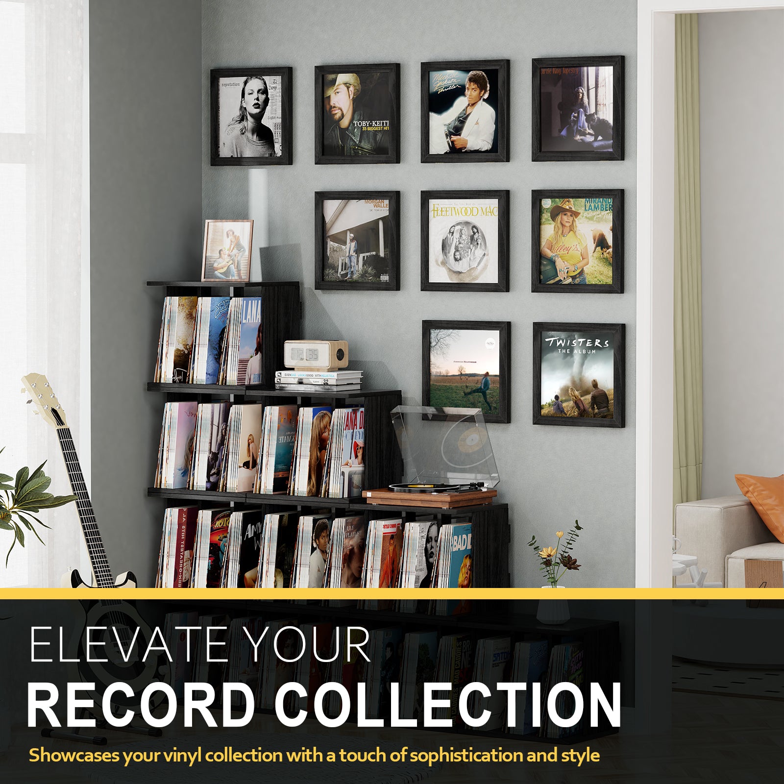 Honiway 3-Pack Album Frames for Vinyl Records Display