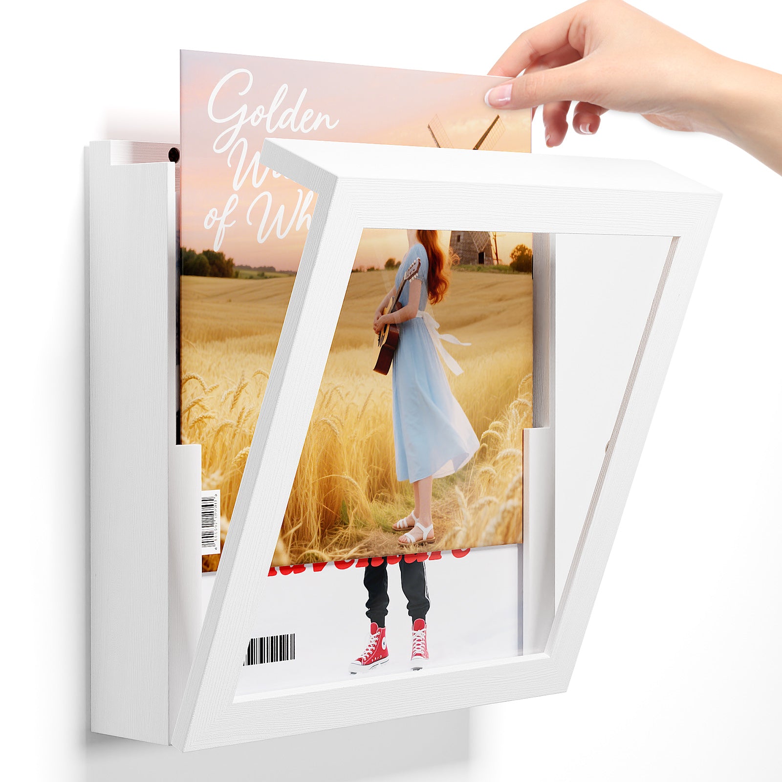 1 Pack 12x12 Vinyl Record Frame White