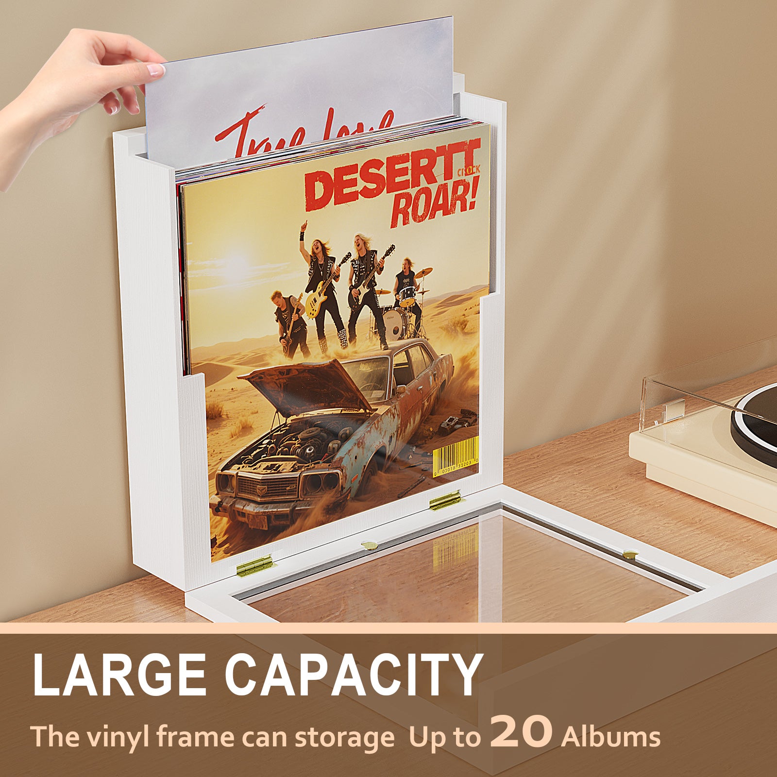 1 Pack 12x12 Vinyl Record Frame White