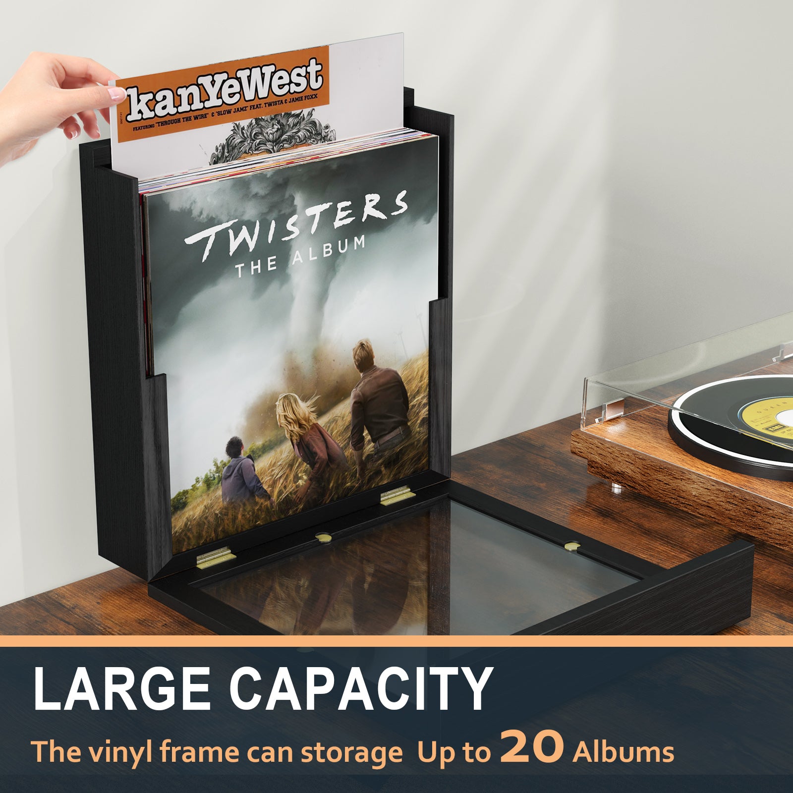 2 Pack 12x12 Vinyl Record Frame Black