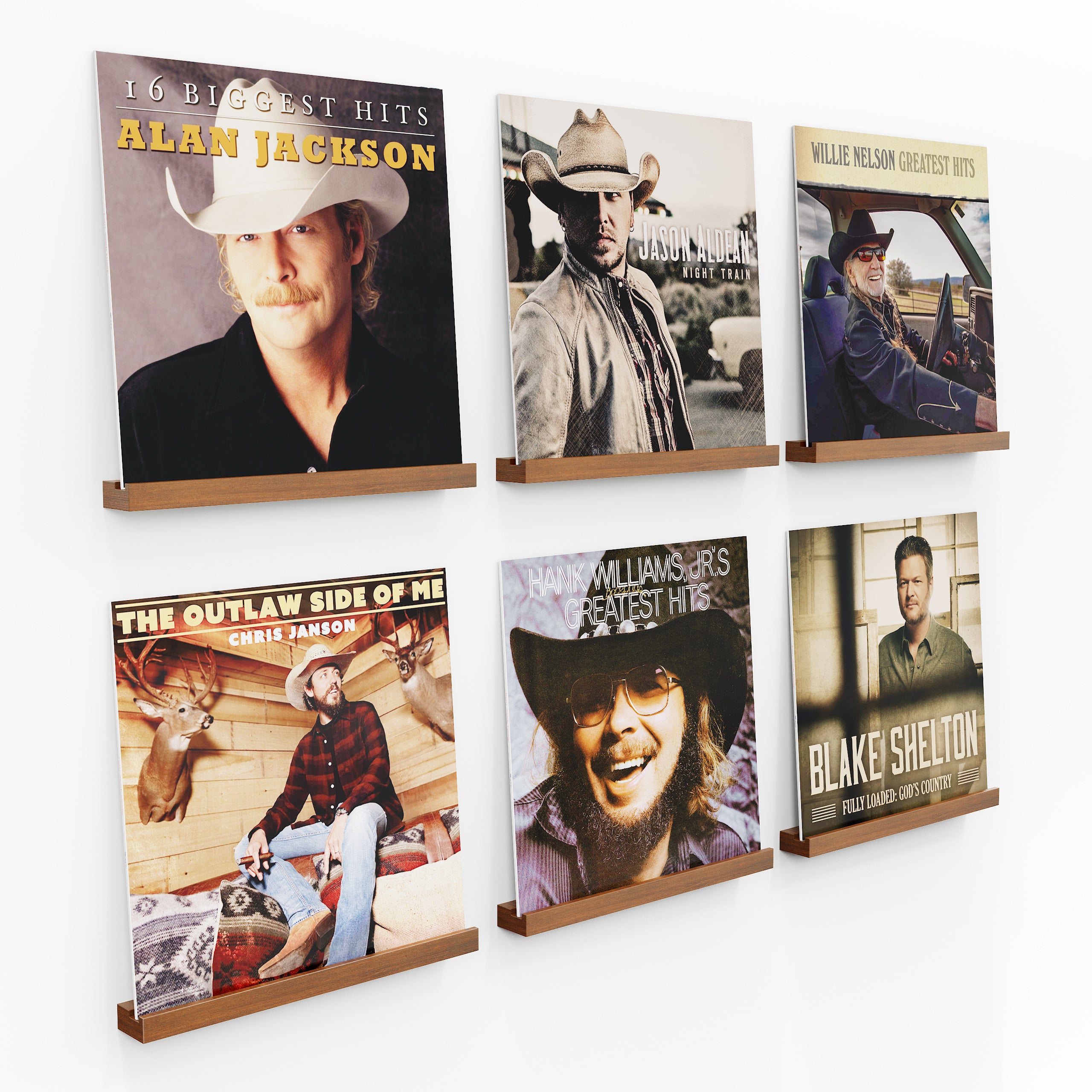 8 Packs Vinyl Record Storage, 12 inch Vinyl Record Stand Wall Mount Vinyl Record Holder（White）