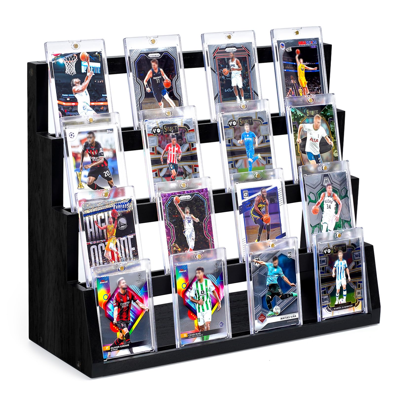 4-Tier Trading Card Display Black