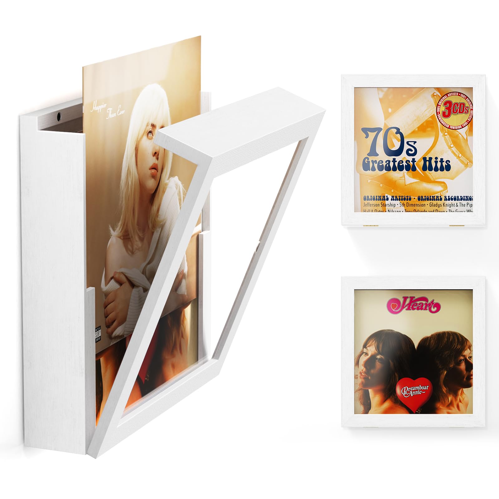 2 Pack 12x12 Vinyl Record Frame White