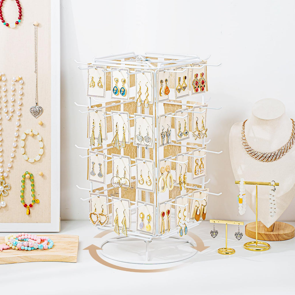 Rotating Earring Display Stands White