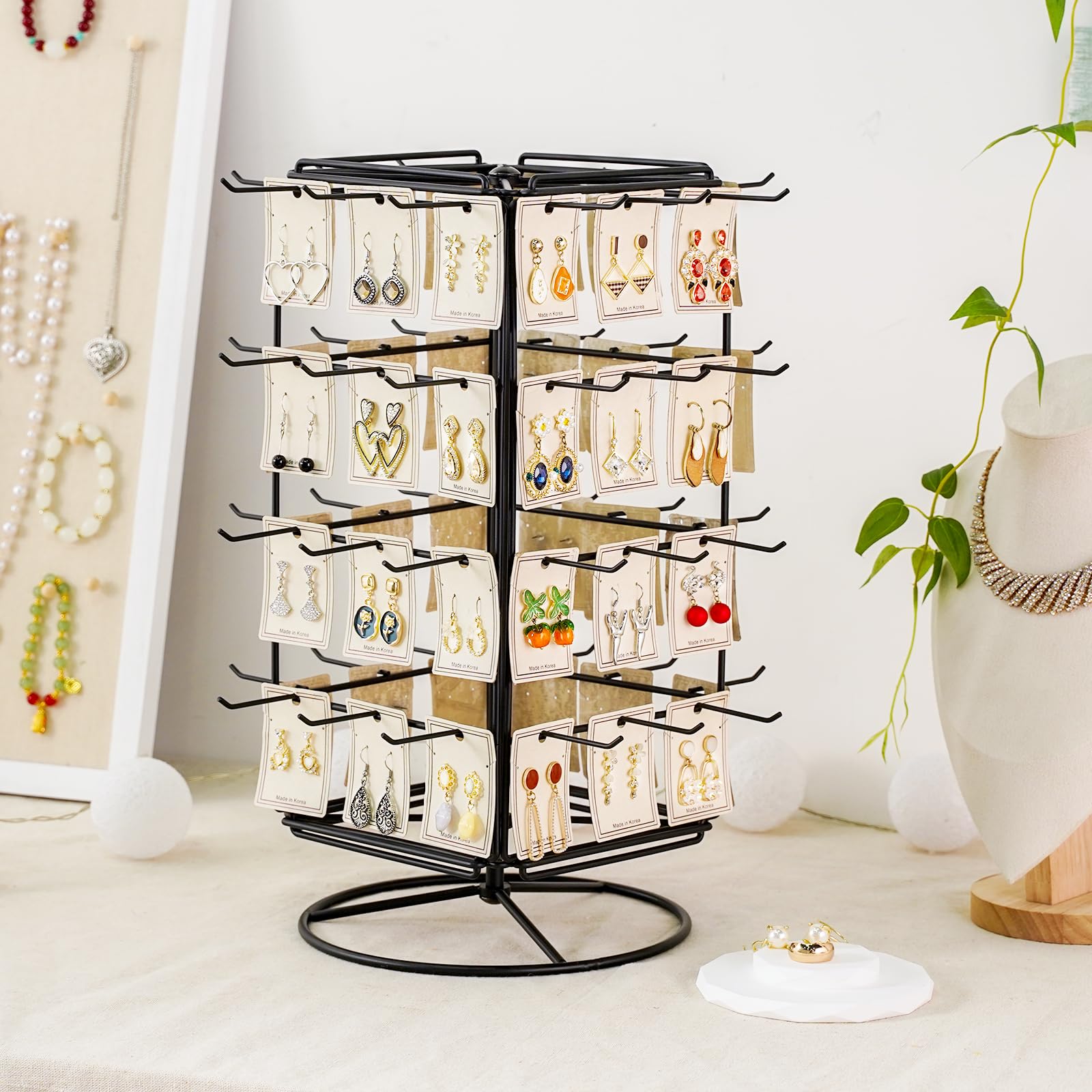 Rotating Earring Display Stands Black