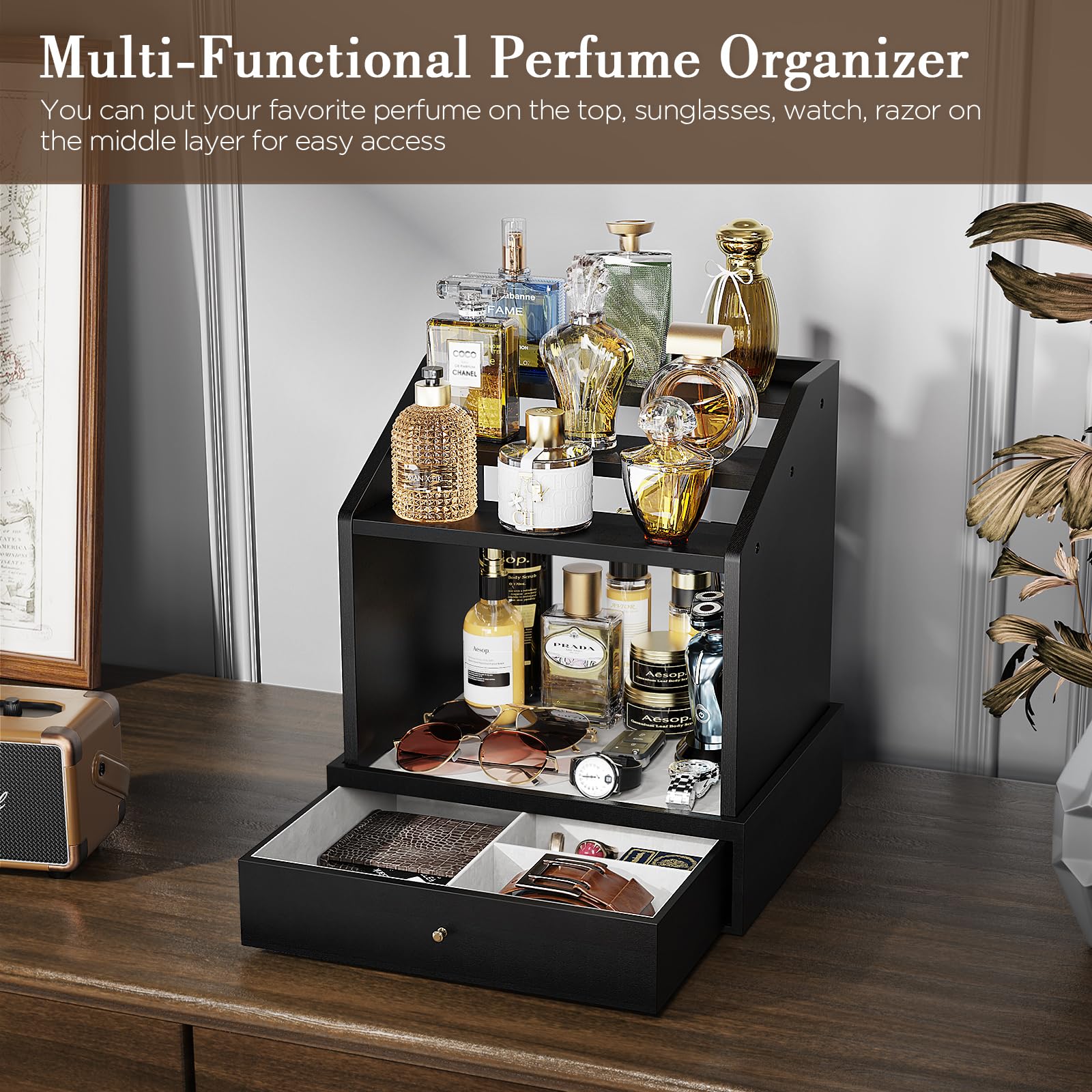 3-Tier Cologne Perfume Storage