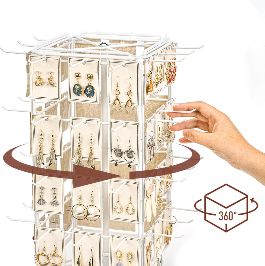 Rotating Earring Display Stands White