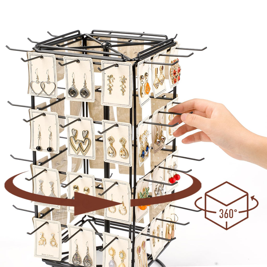 Rotating Earring Display Stands Black