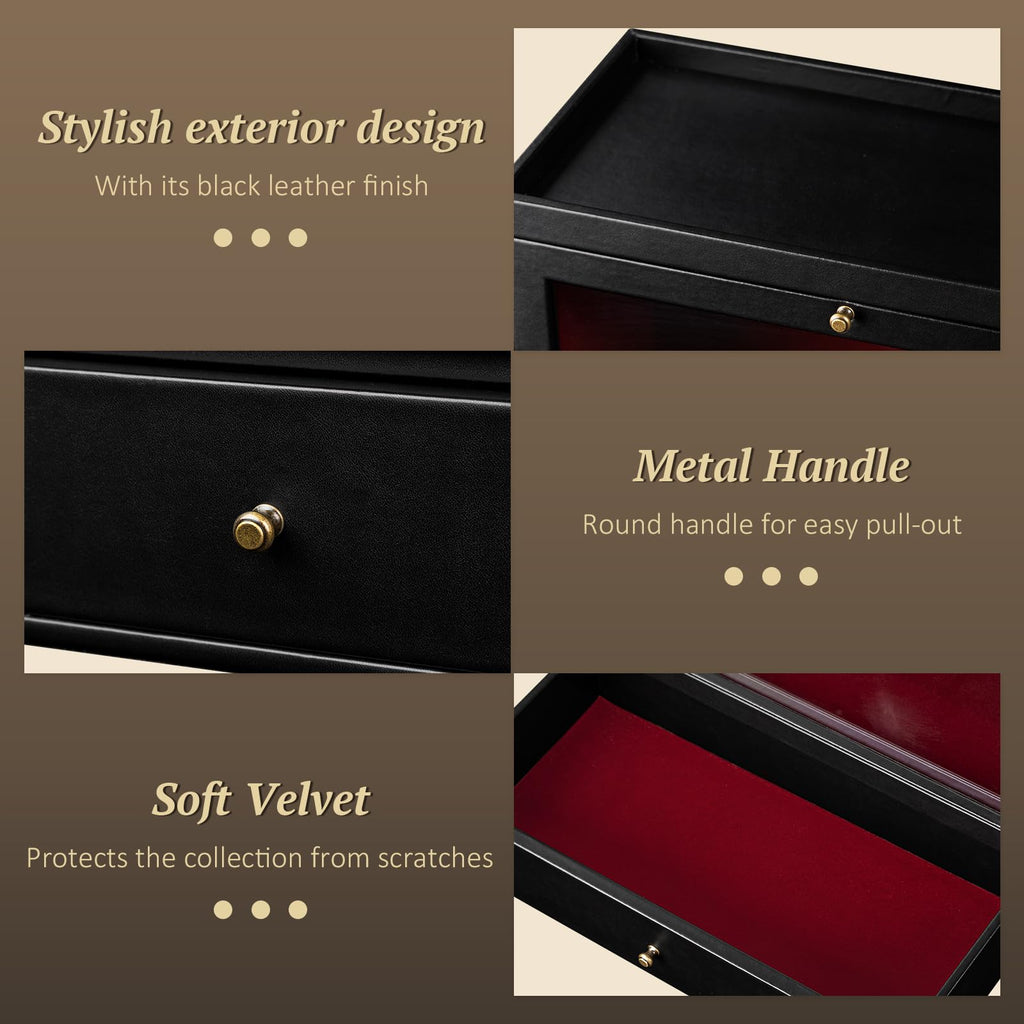 Leather Perfumes Organizer for Men black