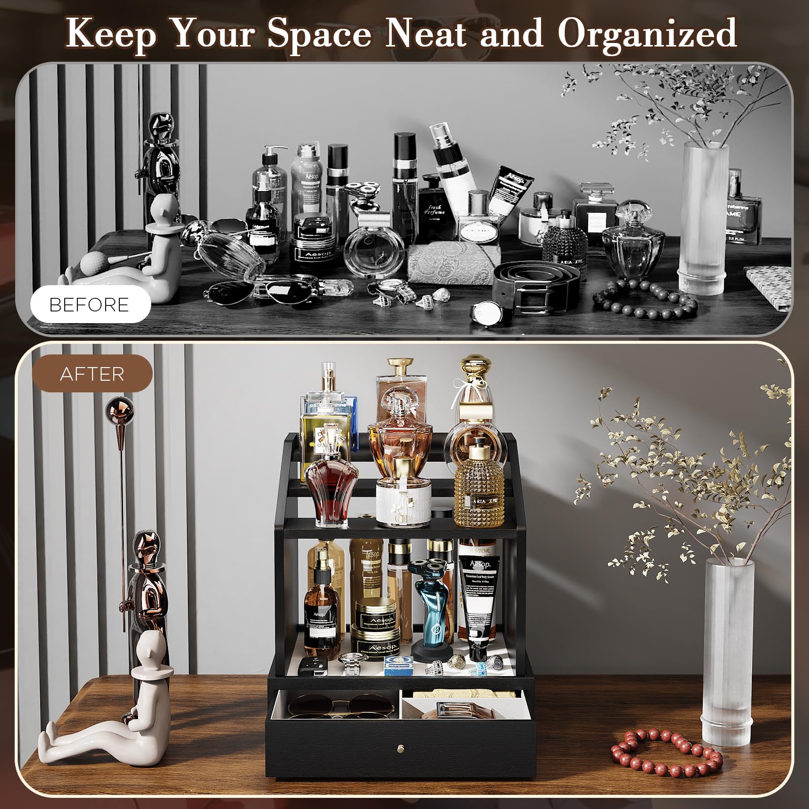 3-Tier Cologne Perfume Storage