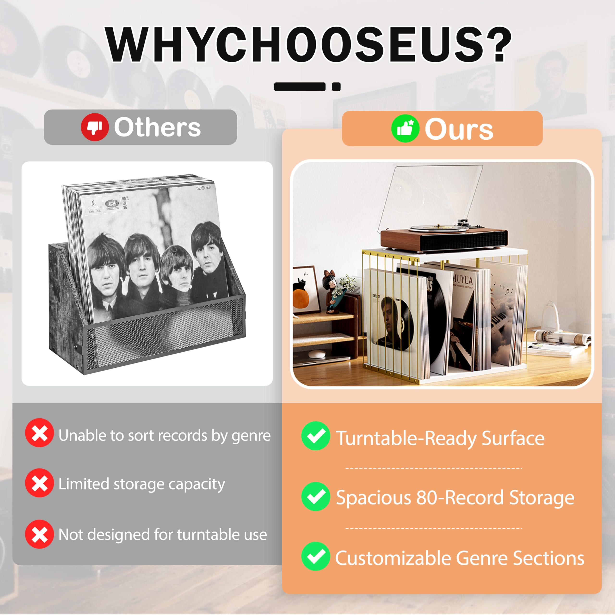 Honiway Vinyl Record Holder