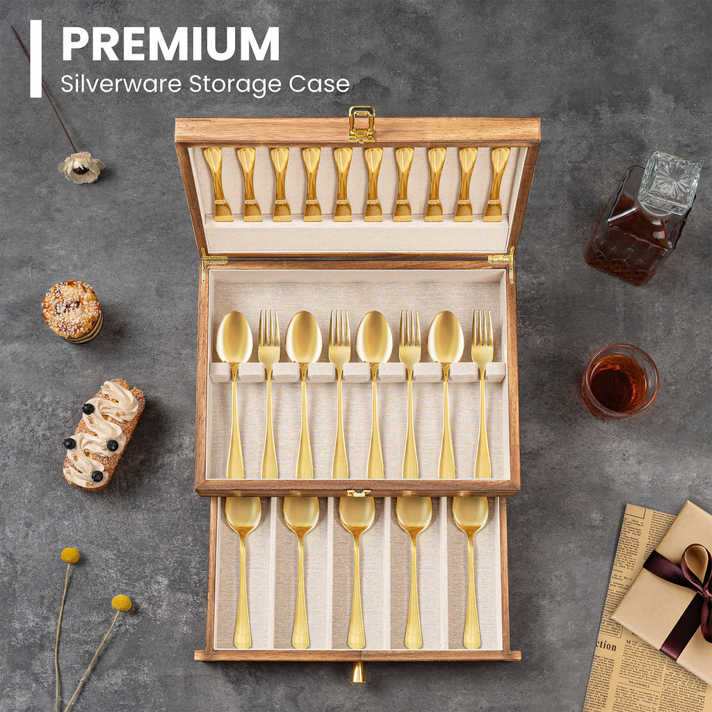 2-Layer Wooden Silverware,Wood