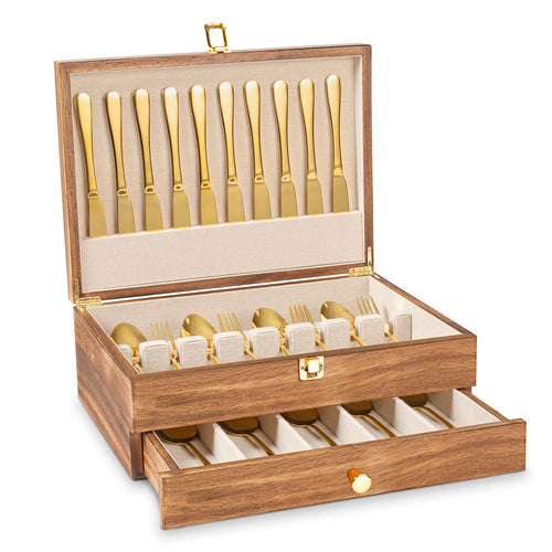 2-Layer Wooden Silverware,Wood